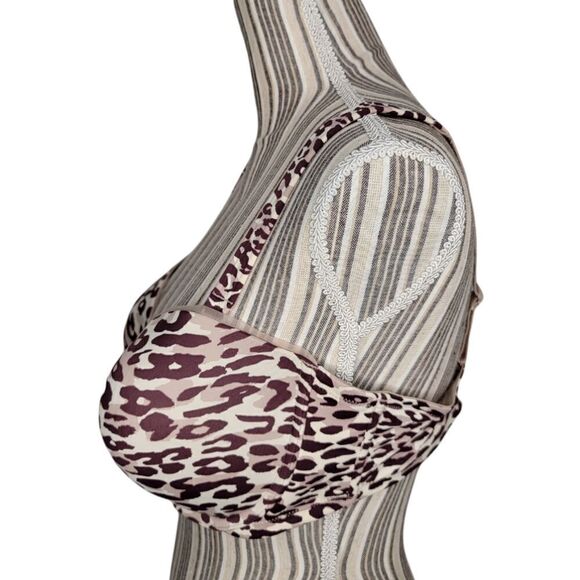 Vanity Fair Age Defying Lift Convertible Leopard Print Underwire Bra - Picture 2 of 8